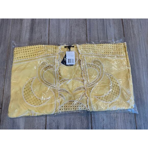 NEW NWT Maje ‘ALOHA’ Embroidered Kimono Jacket Yellow size 38 - Picture 7 of 9